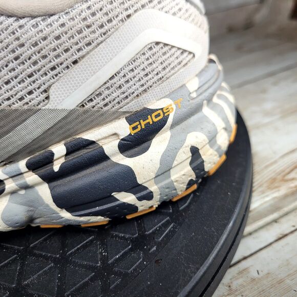 Brooks Ghost 15 Women's Size 6.5 Blanc Sunflower W Grey Athletic Running Shoes - Picture 7 of 12